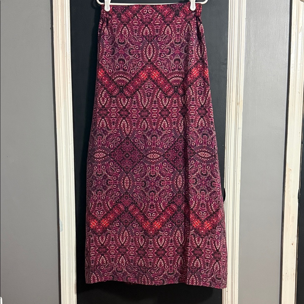 Cynthia Rowley 100% Silk Batik Maxi Skirt Size: M